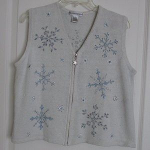 holiday snowflake sweater vest